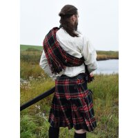 Schottenrock, 8 Yard Kilt,Black Stewart Tartan