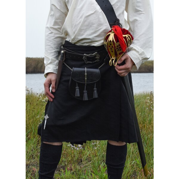 Schottenrock, 8 Yard Kilt mit Black Watch Tartan, 79,99 €