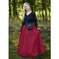 Medieval skirt, wide flared, red