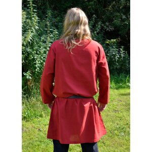 Medieval long sleeve tunic, red