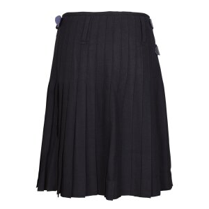 Tartan skirt, 8 yard kilt, black