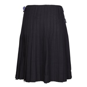 8 Yard Kilt, Schottenrock, schwarz (uni) , Taille 46 in. (XXXL)