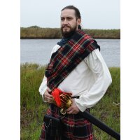 Plaid / Scarf, Tartan, Black Stewart, approx. 234 x 137 cm