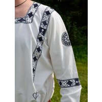 Roman long sleeve tunic, blue embroidered, size M