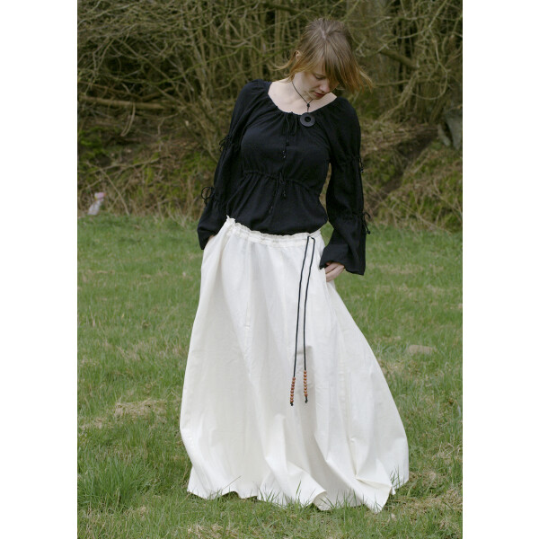 Medieval skirt, wide flared, natural, size XL