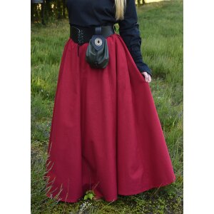 Medieval skirt, wide flared, red, size M