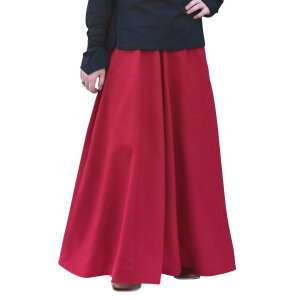 Medieval skirt, wide flared, red, size M
