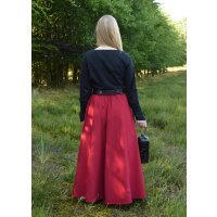 Medieval skirt, wide flared, red, size M