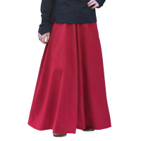 Medieval skirt, wide flared, red, size M