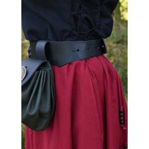 Medieval skirt, wide flared, red, size L