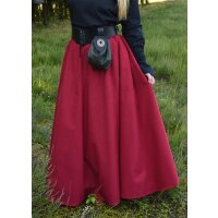 Medieval skirt, wide flared, red, size L