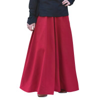 Medieval skirt, wide flared, red, size L