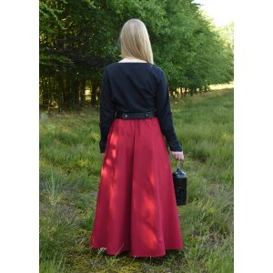 Medieval skirt, wide flared, red, size XL