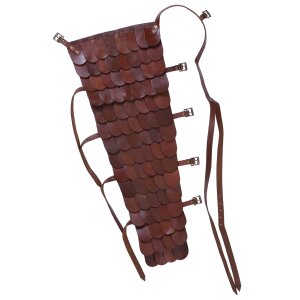 Gladiators arm guard made of leather scales