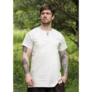 Medieval tunic Sigmund, short sleeve, nature