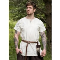 Medieval tunic Sigmund, short sleeve, nature