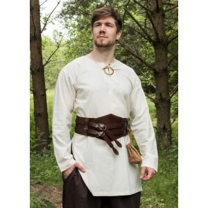 Medieval tunic Gunther, long sleeve, natural