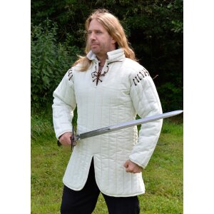 Gambeson, armor doublet, white, XL