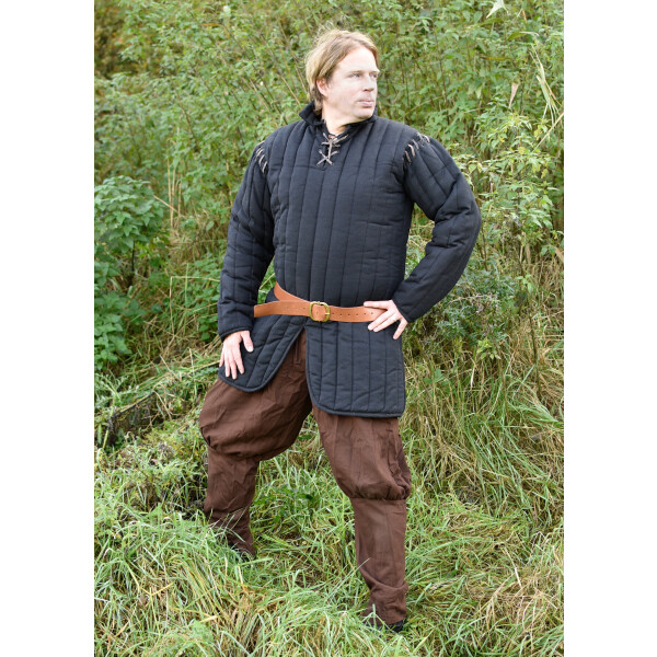 Gambeson, armor doublet, black, L