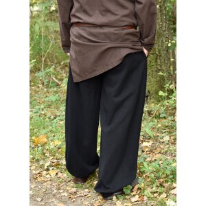 Wide medieval pants Hermann, black XL