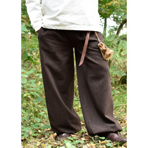 Wide medieval trousers Hermann, brown XL