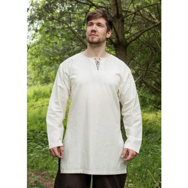 Medieval tunic Gunther, long sleeve, natural M