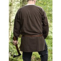 Medieval tunic Gunther, long sleeve, brown XL