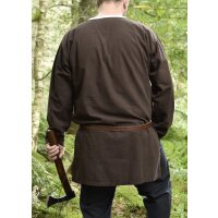 Medieval tunic Gunther, long sleeve, brown XXL