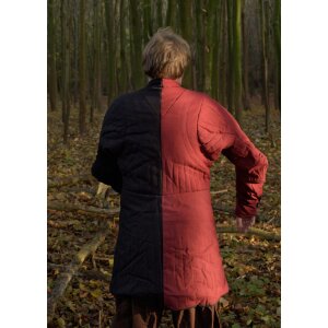 Gambeson with buttons, red and black, size XL