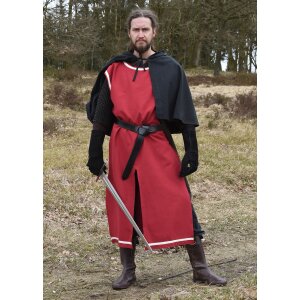 Medieval tunic Eckhart, red/nature XL-XXL