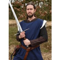 Medieval tunic Eckhart, blue/natural S-L