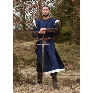 Medieval tunic Eckhart, blue/natural XL-XXL