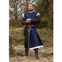 Medieval tunic Eckhart, blue/natural XL-XXL