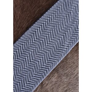 Viking calf wrap, herringbone pattern, blue-grey/blue
