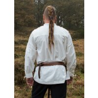 Medieval shirt Corvin with lacing, white, M