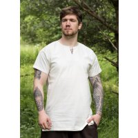 Medieval tunic Sigmund, short sleeve, nature M