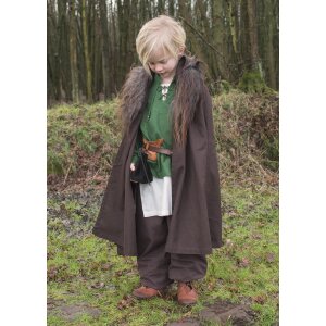 Children medieval shirt Colin, with lacing, green