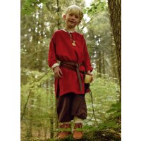 Long sleeve medieval tunic / bodice Arn for children, red