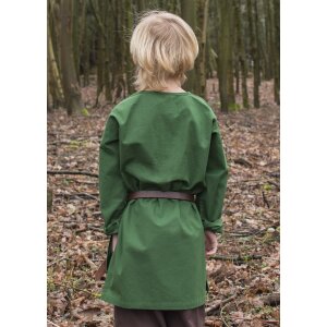 Long sleeve medieval tunic / bodice Arn for children, green