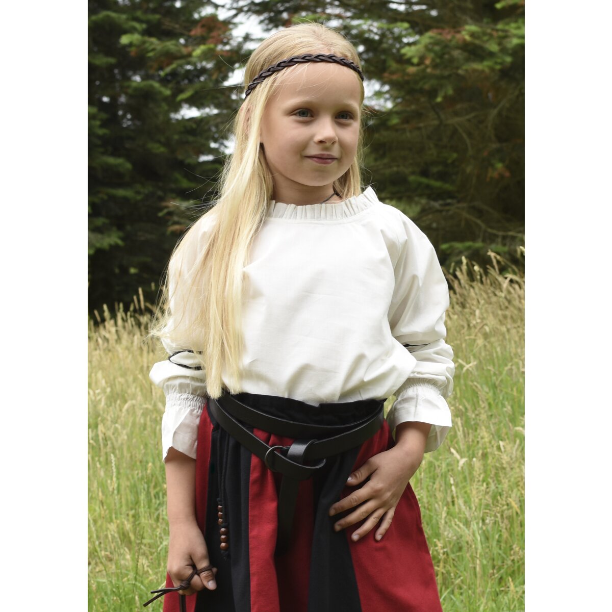 Children medieval long sleeve blouse Helena, natural