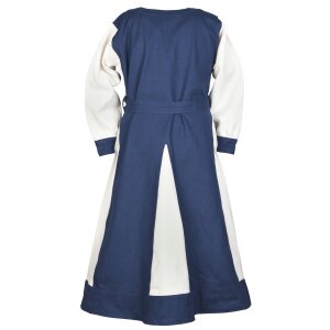 Childrens Viking dress Solveig, long sleeve, blue / nature