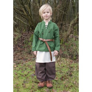 Wide medieval childrens trousers Thore, brown