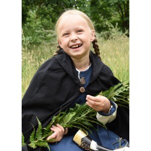 Children medieval cape Paul, black