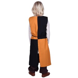 Medieval childrens tunic Lucas for children, Mi-Parti, yellow / black