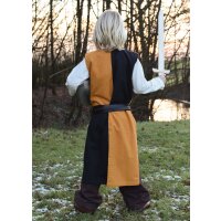 Medieval childrens tunic Lucas for children, Mi-Parti, yellow / black