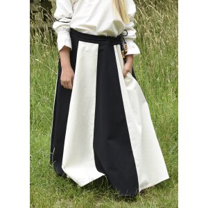 Childrens medieval skirt Lucia, wide flared, black / nature