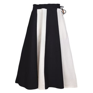 Childrens medieval skirt Lucia, wide flared, black / nature