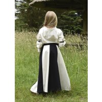 Childrens medieval skirt Lucia, wide flared, black / nature