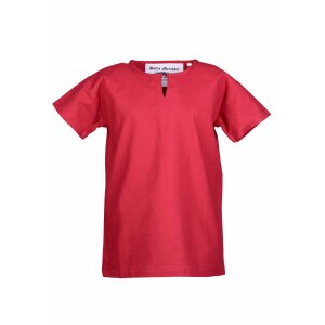 Short sleeve medieval tunic / bodice shirt Linus for children, red