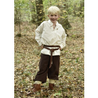 Children medieval shirt Colin, with lacing, nature, 146